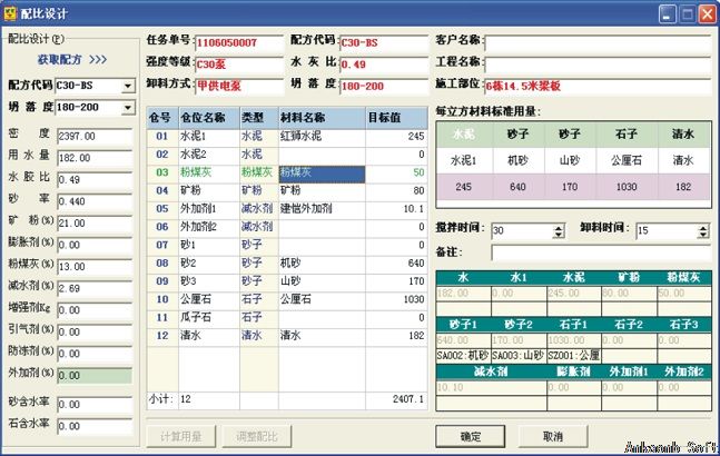 混凝土ERP配比设计